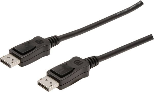 Digitus DisplayPort Anschlusskabel DisplayPort Stecker, DisplayPort Stecker 15.00m Schwarz AK-340100-150-S Rund, dreifac