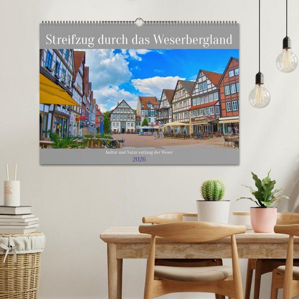 Produktbild: Streifzug durch das Weserbergland (Wandkalender 2026 DIN A2 quer), CALVENDO Monatskalender
