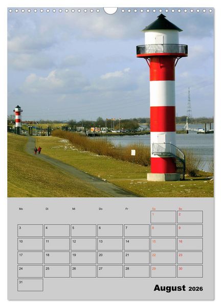 Produktbild: Attraktive Leuchtt&uuml;rme (Wandkalender 2026 DIN A3 hoch), CALVENDO Monatskalender