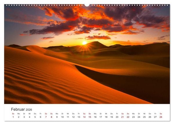 Produktbild: Sahara - Die gr&ouml;&szlig;te Trockenw&uuml;ste der Welt. (hochwertiger Premium Wandkalender 2026 DIN A2 quer), Kunstdruck in Hochglanz