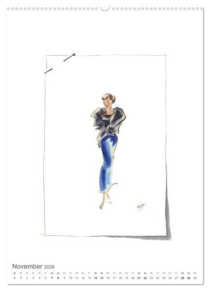 Produktbild: FIGURINEN 2026 - Fashion von 1949 - Originale von Elina Ruffinengo (hochwertiger Premium Wandkalender 2026 DIN A2 hoch), Kunstdruck in Hochglanz