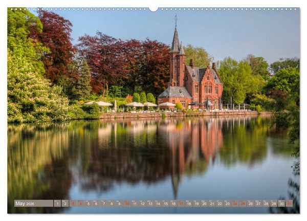 Produktbild: Bruges and Ghent, a photographic city tour in Flanders. (High Quality Premium Wall Calendar 2026 DIN A2 landscape),CALVENDO 12 Month Wall Calendar