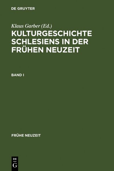 Produktbild: Kulturgeschichte Schlesiens in der Fr&uuml;hen Neuzeit