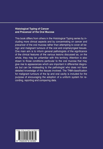Produktbild: Histological Typing of Cancer and Precancer of the Oral Mucosa