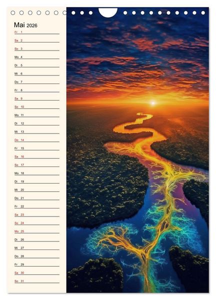 Produktbild: Von oben und unten (Wandkalender 2026 DIN A4 hoch), CALVENDO Monatskalender