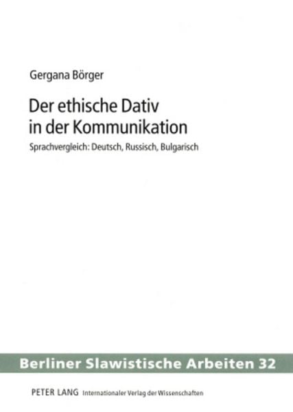 Produktbild: Der ethische Dativ in der Kommunikation