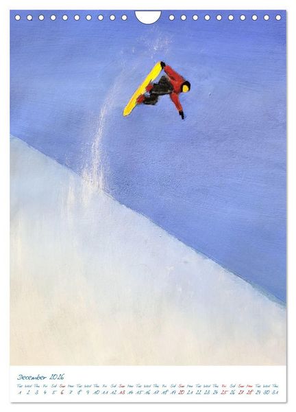 Produktbild: Colourful snowboard power world (Wall Calendar 2026 DIN A4 portrait), CALVENDO 12 Month Wall Calendar