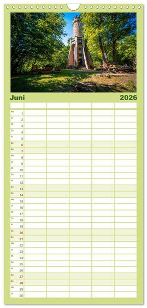 Produktbild: Familienplaner 2026 - Jena - Faszination in Bildern mit 5 Spalten (Wandkalender, 21 x 45 cm) CALVENDO