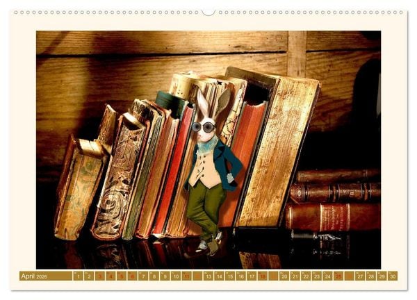 Produktbild: Tierische B&uuml;chernarren (Wandkalender 2026 DIN A2 quer), CALVENDO Monatskalender