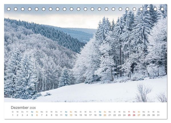 Produktbild: Rennsteig - Weitwanderweg (Tischkalender 2026 DIN A5 quer), CALVENDO Monatskalender