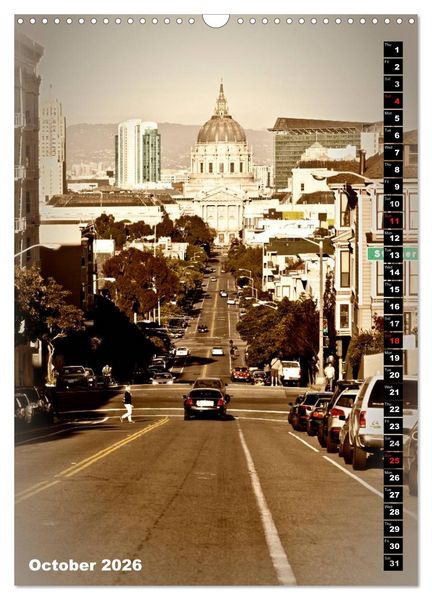 Produktbild: Lovely Town SAN FRANCISCO (Wall Calendar 2026 DIN A3 portrait), CALVENDO 12 Month Wall Calendar