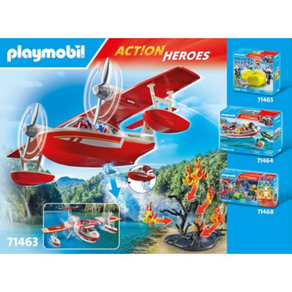 PLAYMOBIL 71463 - Action Heroes - Feuerwehrflugzeug mit Löschfunktion