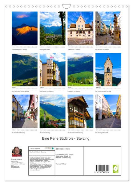 Produktbild: Eine Perle S&uuml;dtirols - Sterzing (Wandkalender 2026 DIN A3 hoch), CALVENDO Monatskalender