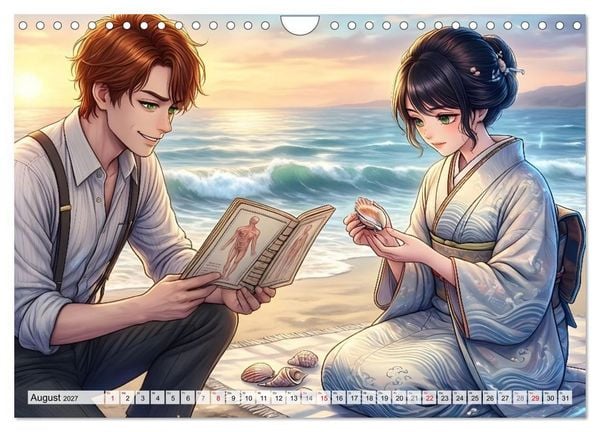 Produktbild: Meiji Mondkalender (Wandkalender 2027 DIN A4 quer), CALVENDO Monatskalender