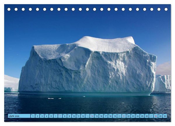 Produktbild: EISIGE GIGANTEN in der DISKOBUCHT (Tischkalender 2026 DIN A5 quer), CALVENDO Monatskalender