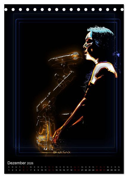 Produktbild: Jazz Ewig (Tischkalender 2026 DIN A5 hoch), CALVENDO Monatskalender