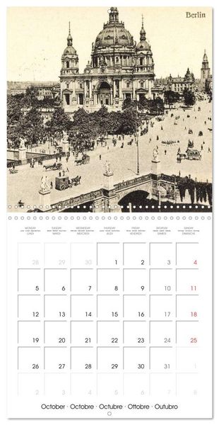 Produktbild: Bons baisers de Berlin : Cartes postales historiques de la ville (Calendrier mural carr&eacute; 2026 30x30 cm) Calendrier double avec une page pour vos prises de notes