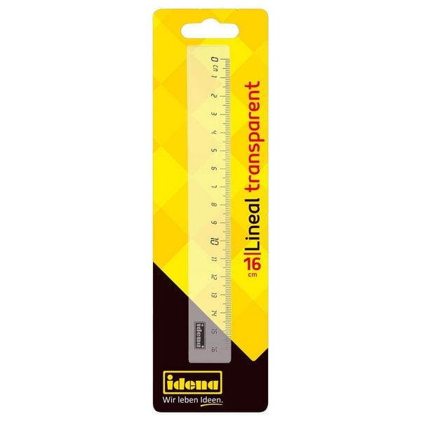 Produktbild: Idena Lineal transparent 16cm Blister