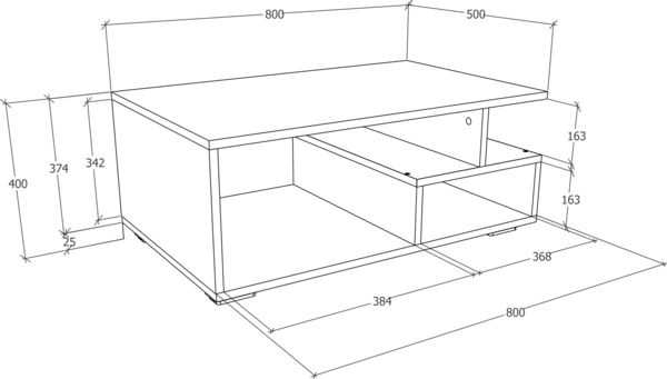 Produktbild: Holz Sofatisch Couchtisch Wohnzimmertisch Sulas