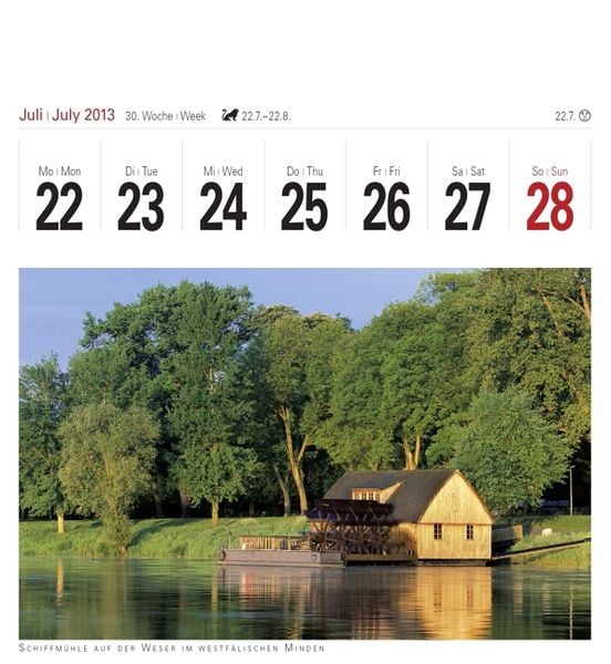 Produktbild: Oasen der Stille 2013. Postkartenkalender