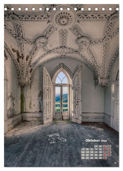 Produktbild: Lost Places - morbide Sch&ouml;nheiten (Tischkalender 2026 DIN A5 hoch), CALVENDO Monatskalender