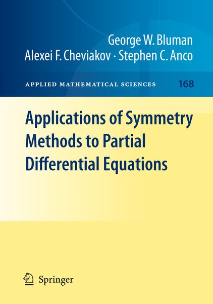 Produktbild: Applications of Symmetry Methods to Partial Differential Equations