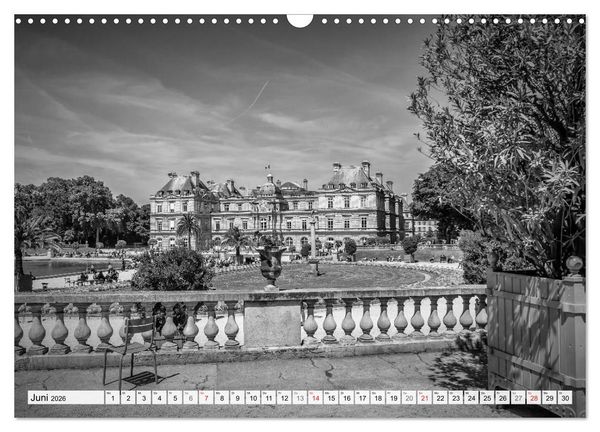 Produktbild: PARIS Monochrome Impressionen (Wandkalender 2026 DIN A3 quer), CALVENDO Monatskalender