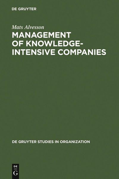 Produktbild: Management of Knowledge-Intensive Companies
