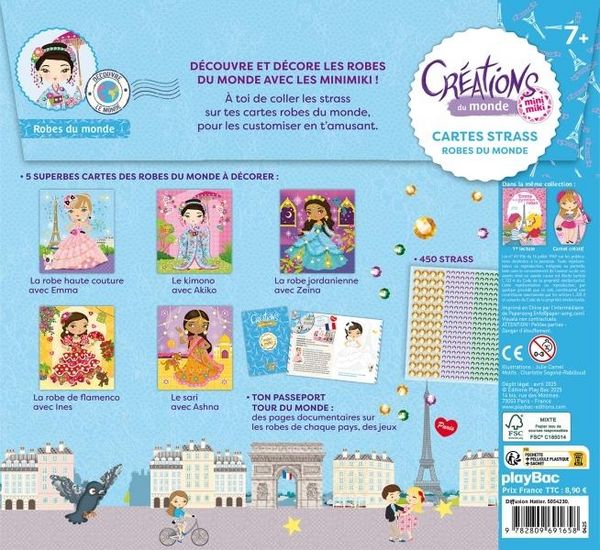 Produktbild: Cr&eacute;ations du monde : cartes strass : robes du monde