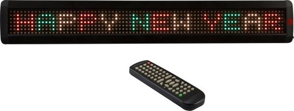 Produktbild: Eurolite ESN 7x80 LED-Laufschrift mit Fernbedienung RGB (B x H x T) 647 x 35 x 97mm