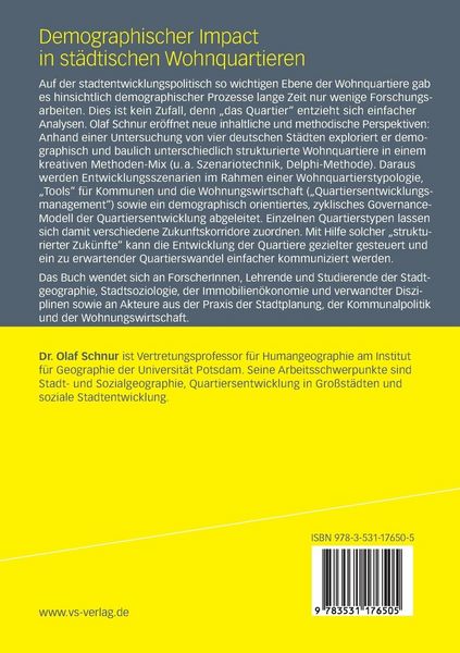 Produktbild: Demographischer Impact in st&auml;dtischen Wohnquartieren