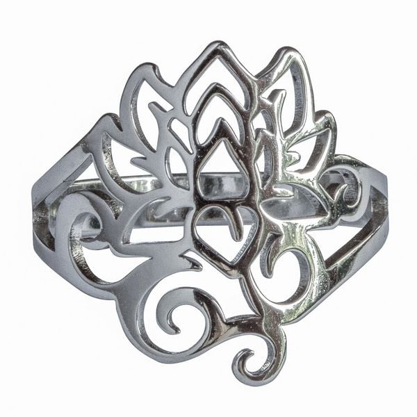 Produktbild: Ring "Om Lotus" Edelstahl