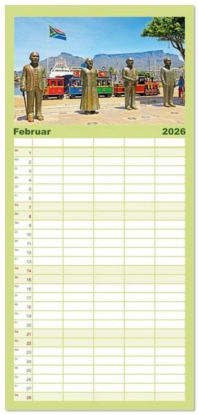 Produktbild: Familienplaner 2026 - Kapstadt: Leben unterm Tafelberg mit 5 Spalten (Wandkalender, 21 x 45 cm) CALVENDO
