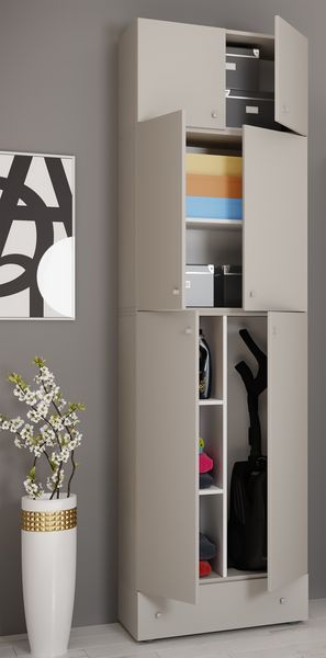 Produktbild: Holz Besenschrank Staubsauger Putzschrank Lona SA