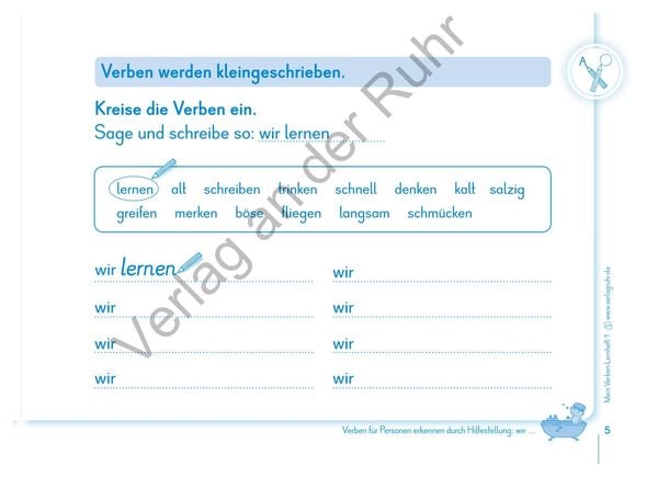 Produktbild: Mein Verben-Lernheft 1