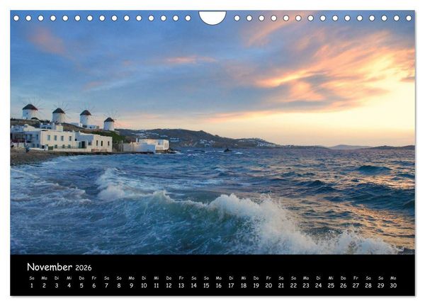 Produktbild: Mykonos - Stille Ecken (Wandkalender 2026 DIN A4 quer), CALVENDO Monatskalender