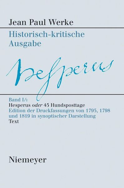 Produktbild: Hesperus oder 45 Hundsposttage