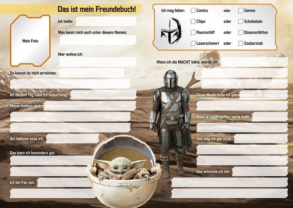 Produktbild: Star Wars The Mandalorian: Freundebuch