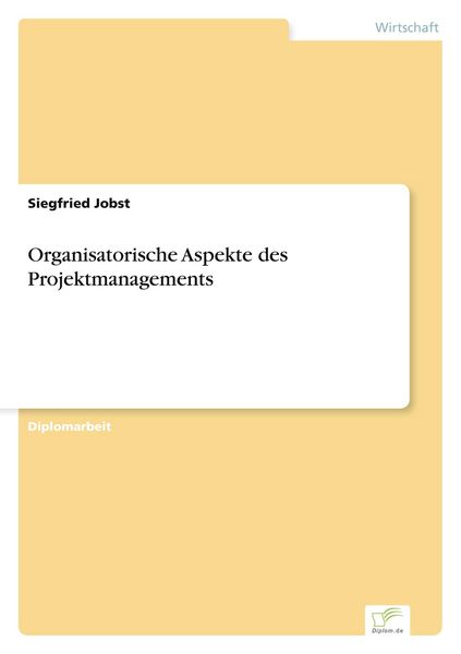 Produktbild: Organisatorische Aspekte des Projektmanagements