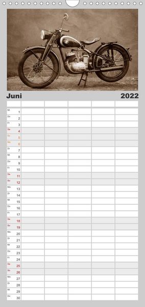 Produktbild: Familienplaner Motorrad Oldtimer aus &Ouml;sterreich (Wandkalender 2022 , 21 cm x 45 cm, hoch)