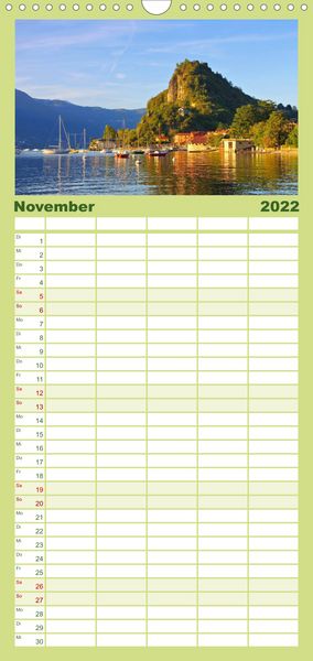 Produktbild: Lago Maggiore - Orte am Ostufer - Familienplaner hoch (Wandkalender 2022 , 21 cm x 45 cm, hoch)