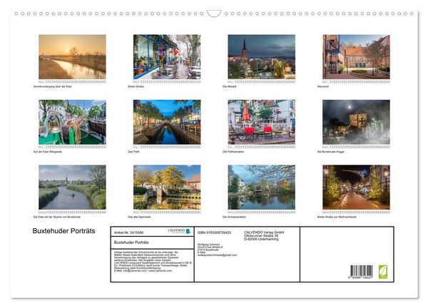 Produktbild: Buxtehuder Portr&auml;ts (Wandkalender 2027 DIN A2 quer), CALVENDO Monatskalender