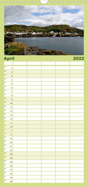 Produktbild: Familienplaner Western Highlands - Schottland (Wandkalender 2022 , 21 cm x 45 cm, hoch)