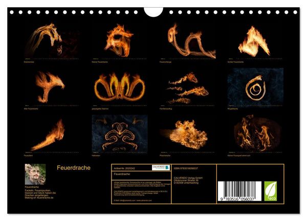 Produktbild: Feuerdrache (Wandkalender 2026 DIN A4 quer), CALVENDO Monatskalender