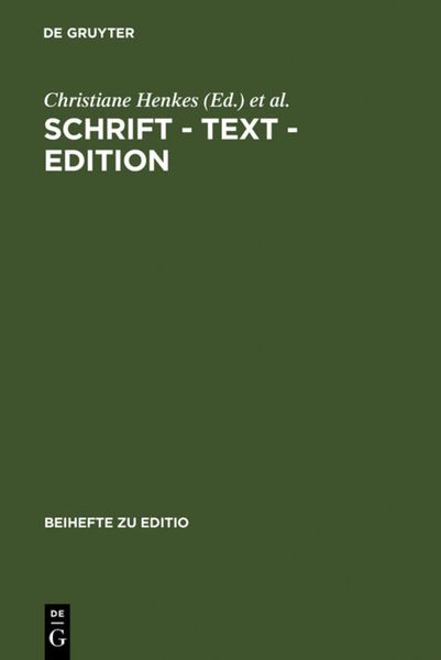 Produktbild: Schrift - Text - Edition