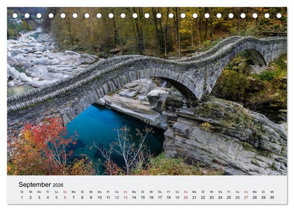 Produktbild: Tessin - Ticino (Tischkalender 2026 DIN A5 quer), CALVENDO Monatskalender