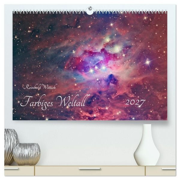 Produktbild: Farbiges Weltall (hochwertiger Premium Wandkalender 2027 DIN A2 quer), Kunstdruck in Hochglanz
