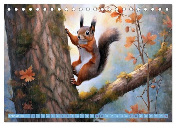 Produktbild: Der Eichh&ouml;rnchen-Kalender (Tischkalender 2026 DIN A5 quer), CALVENDO Monatskalender