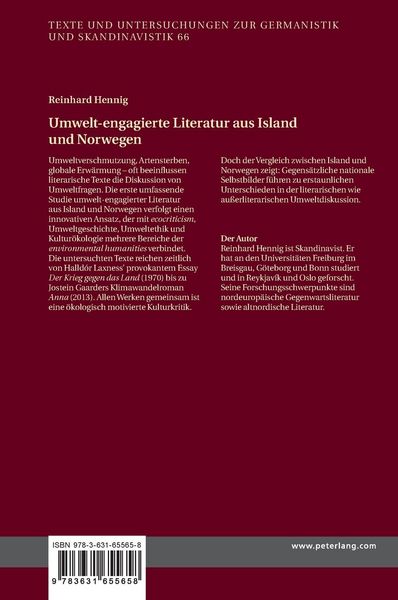 Produktbild: Umwelt-engagierte Literatur aus Island und Norwegen.