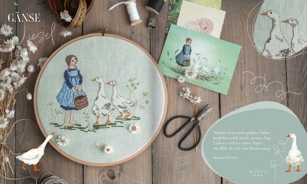 Produktbild: Liebevolle Stickereien nach Motiven von Daniela Drescher
